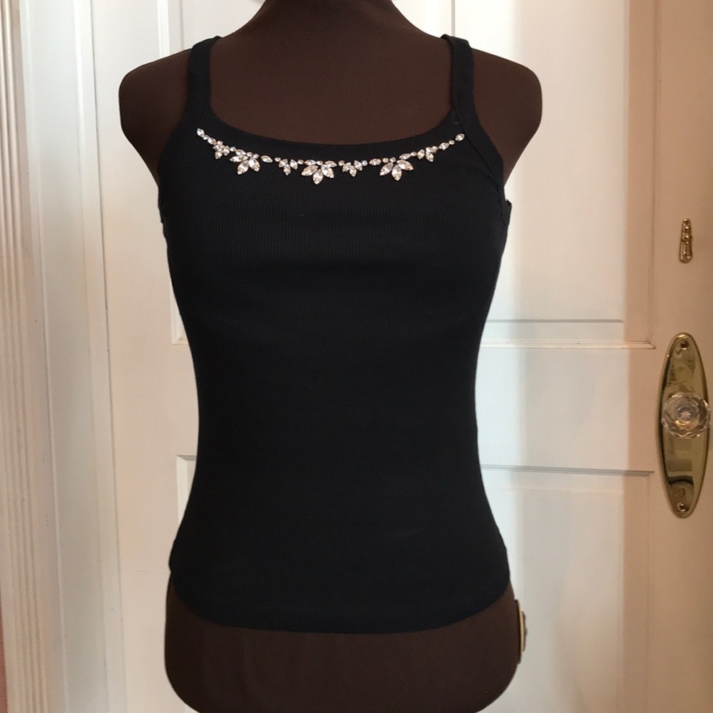 Sparkling Rhinestone Detail Tank Top